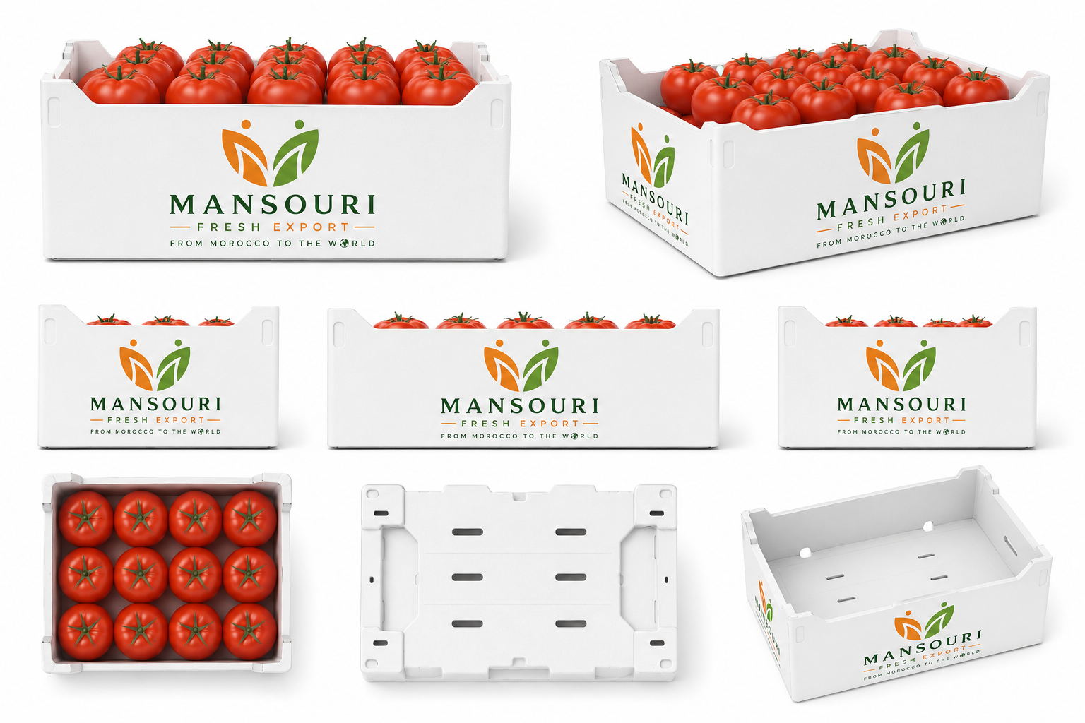 Tomato crate — front view