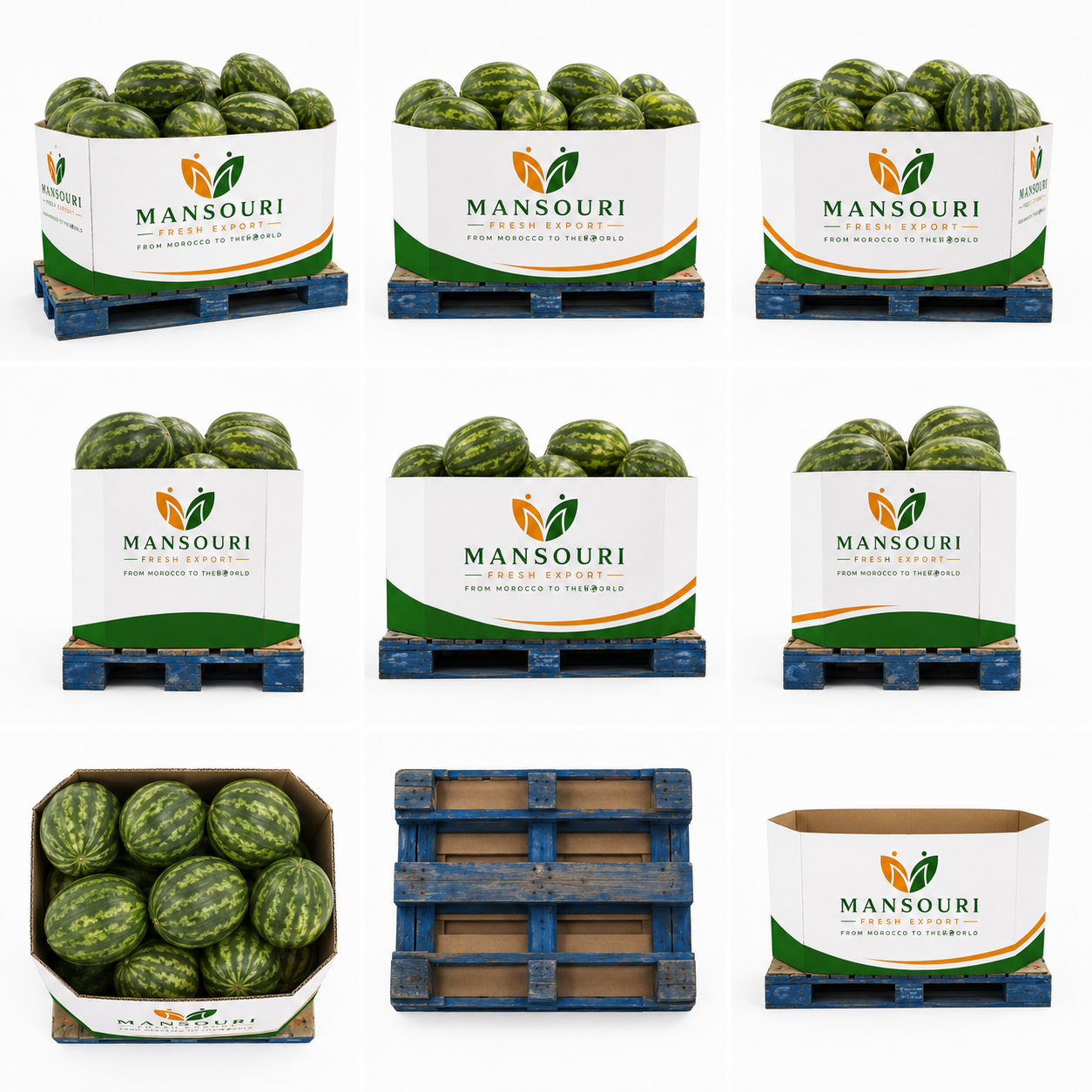 Watermelon crate — front view